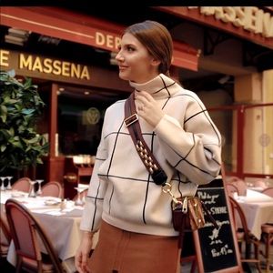 Chicwish windowpane turtleneck sweater